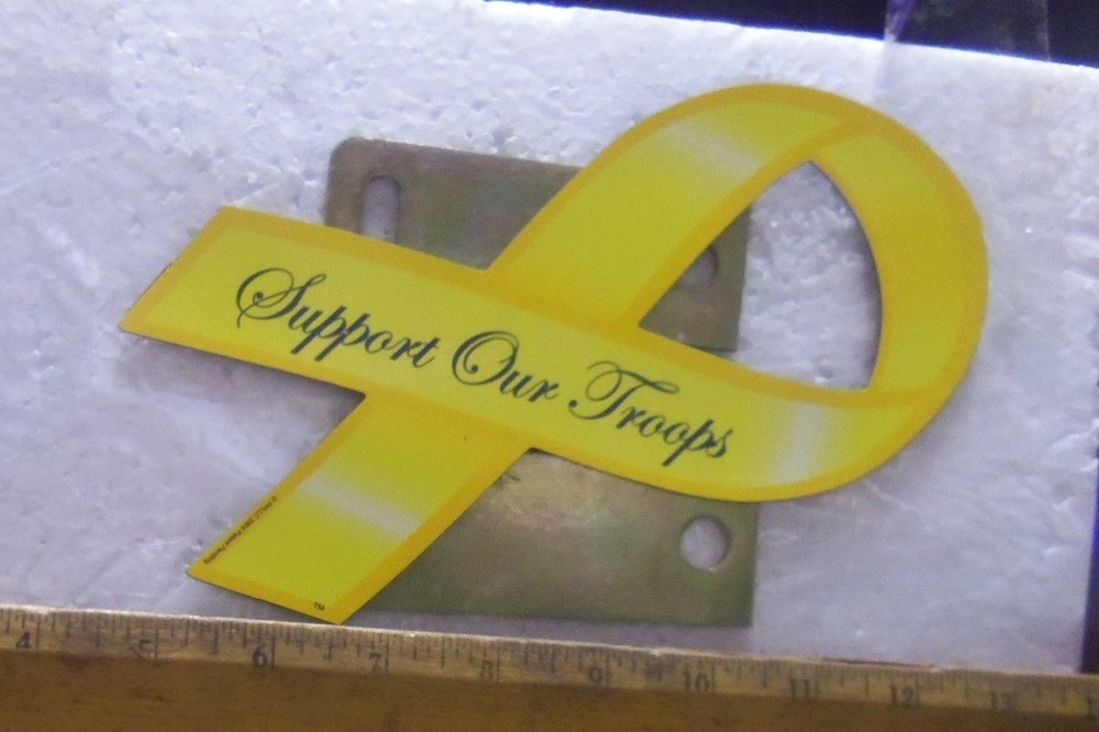 Large "Support Our Troops" Yellow Ribbon Magnet