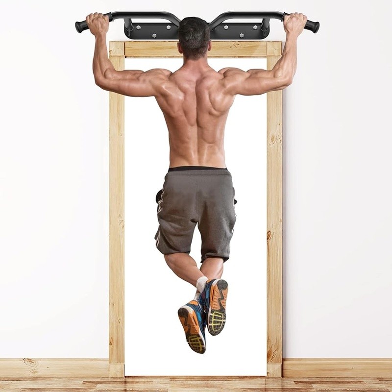 Heavy Duty Wall Mount Pull Up Bar Multi Grip Support 440lbs Easy Install New