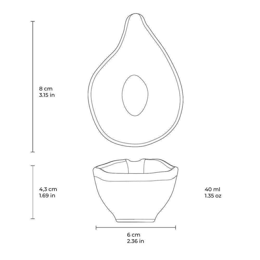 Stoneware 6-Piece Teardrop Litchi Set