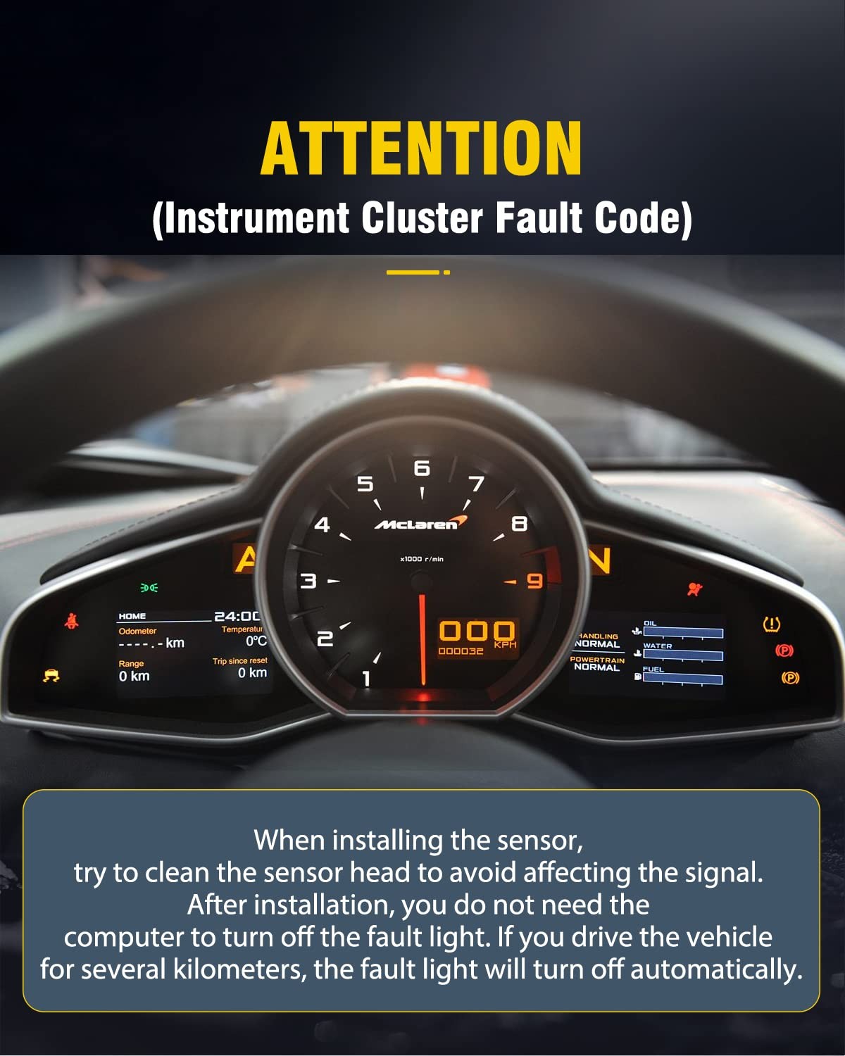 ABS Wheel Speed Sensor Front, Compatible for Jeep Grand Cherokee 2005-2010, C...