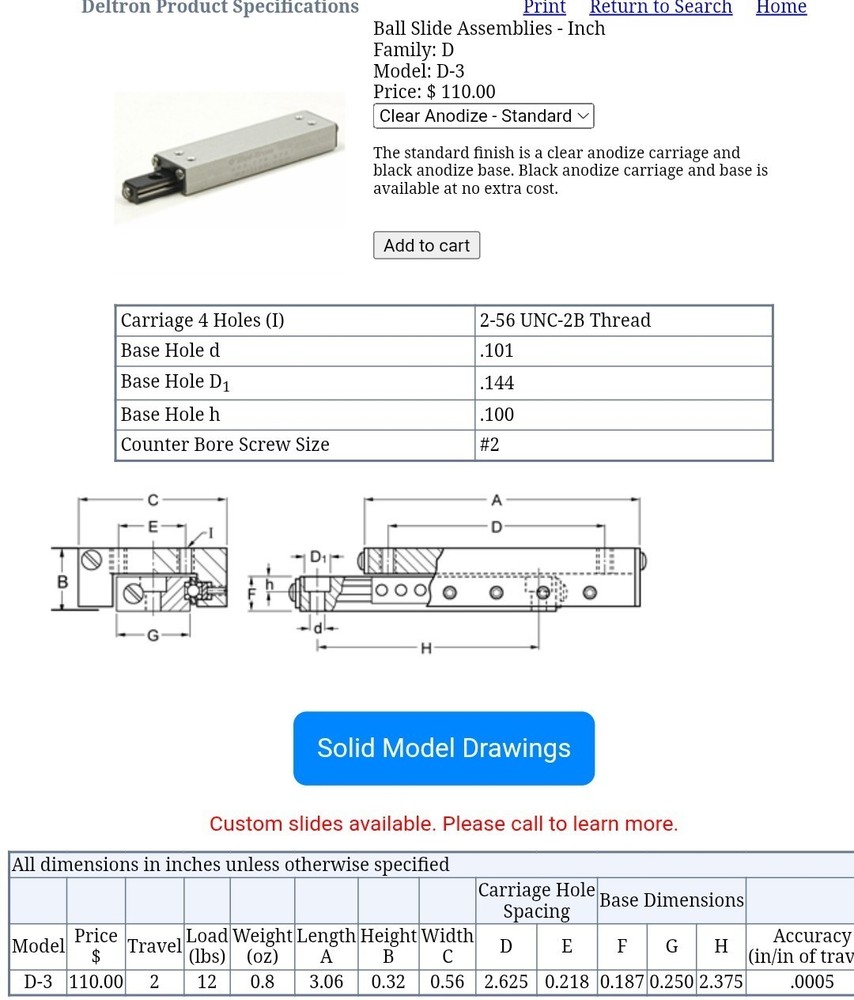 Deltron D-3 Ball Slides