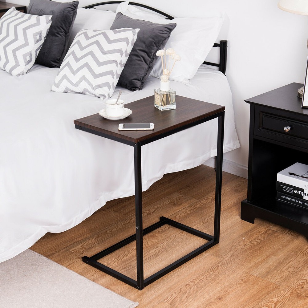 2PCS Laptop Holder Sofa Side End C-Shape Table Multiple Stand Desk Notebook Home