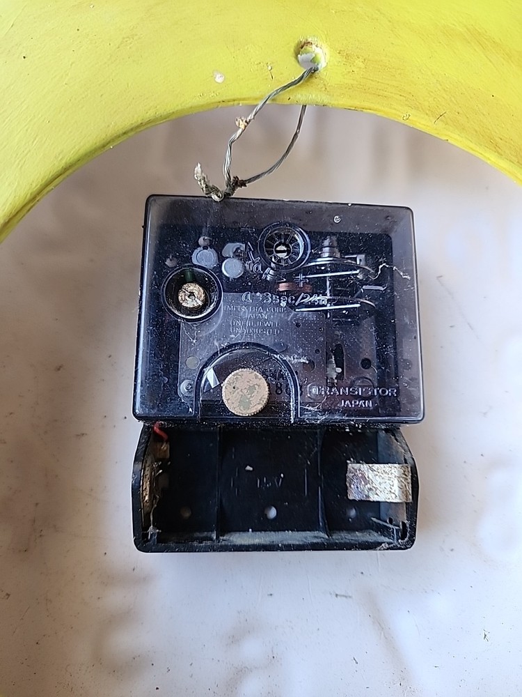 Vintage 1970s Ceramic Mushroom Wall Clock Not Working