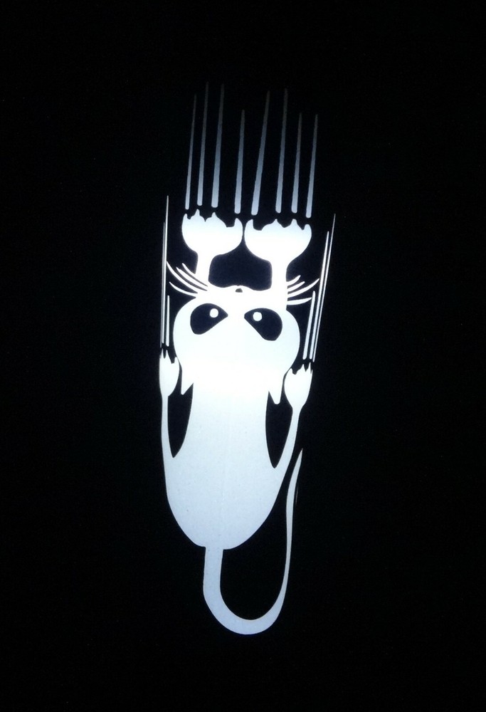 Lighted cat scratching ink pen