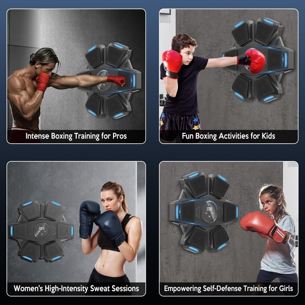 Music Boxing Machine, Smart Bluetooth Boxing Machine Wall Mounted Home Workout