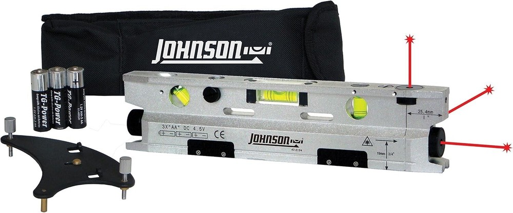 Professional Precision Tool: Johnson 40-6184 Magnetic Laser Level with Soft Case