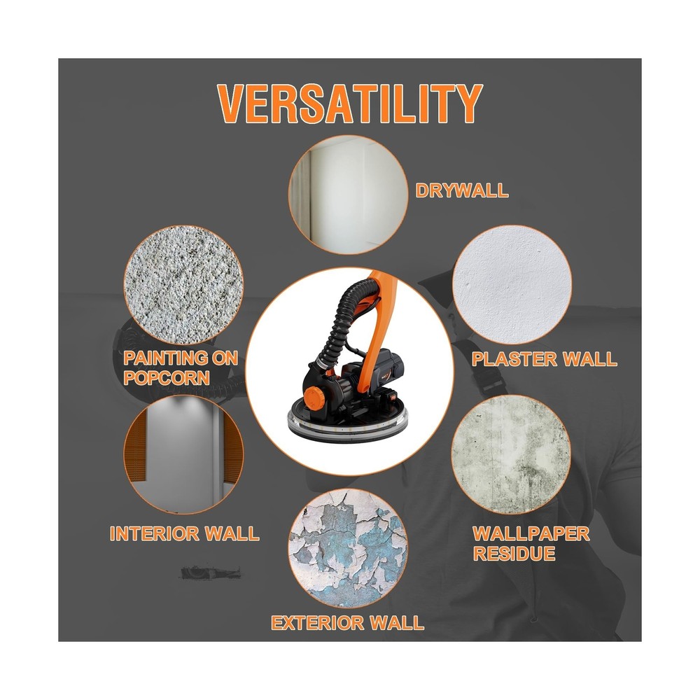 MAXXT Drywall Sander with Vacuum Dust Collection, Popcorn Ceiling Removal Too...