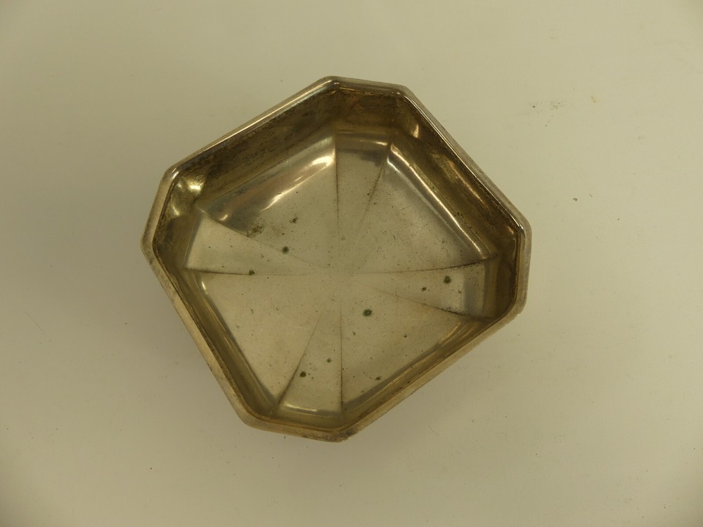 (ref288BN) Unusual antique silver plated square dish