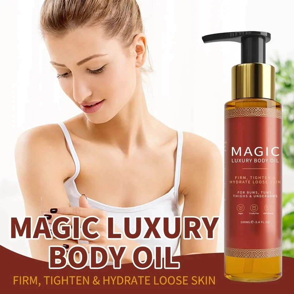 Besque Magic Luxury Body Oil 3.4 oz Firms Tighten & Hydrate Loose Skin Pump..