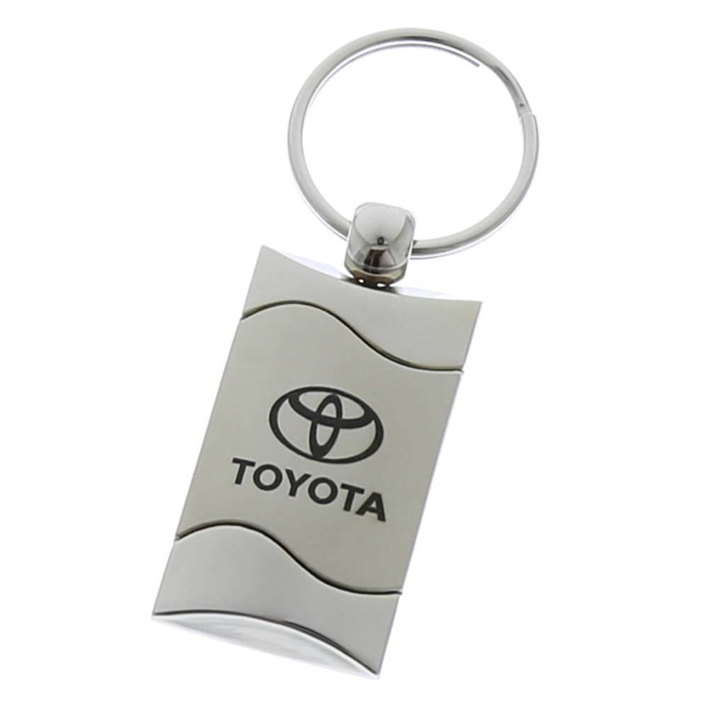 Toyota Satin Rectangular Key Ring (Chrome)