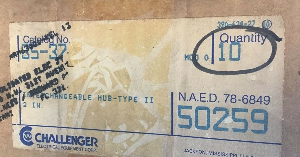 CHALLENGER 35-37 INTERCHANGEABLE HUB-TYPEII ****LOTOF10****