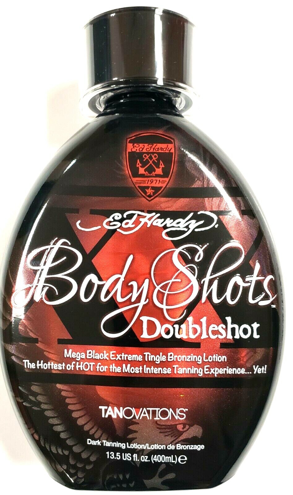 Ed Hardy Body Shots DoubleShot Indoor Tanning Bed Lotion w/ Bronzer & Hot Tingle