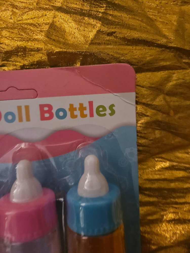 NEW - EXQUISITE BUGGY MAGIC DOLL BOTTLES BOTTLE SET Bottles Magically Empty - 3+