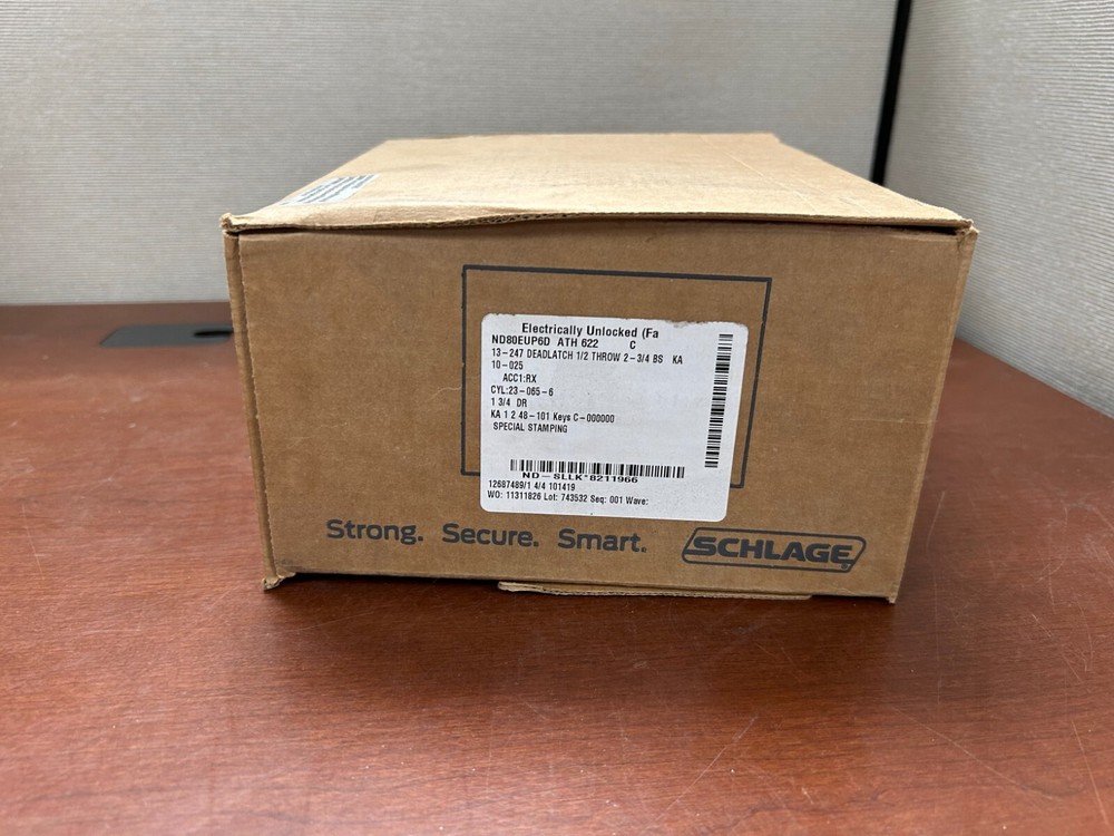 Schlage ND80EUP6D ATH 622 with RX switch Electrified Cylindrical Lock