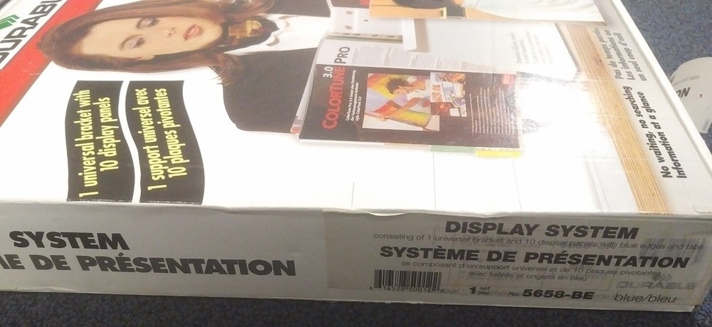 Vintage - Retro - DURABLE 5685-BE Display Panel System Wall Mounted