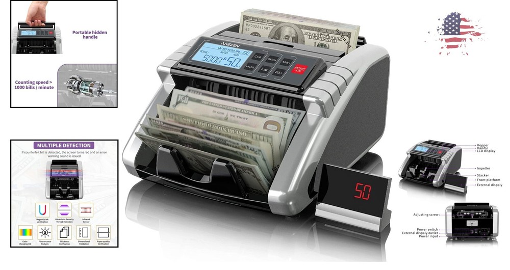 High Efficiency Money Counter Machine - Detection, Count Value, Efficient - 1