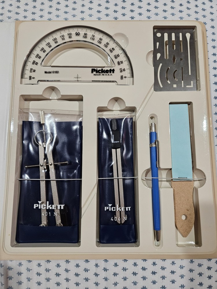Vintage Pickett 1503 NC Drafting Tools ( Incomplete Set) *READ