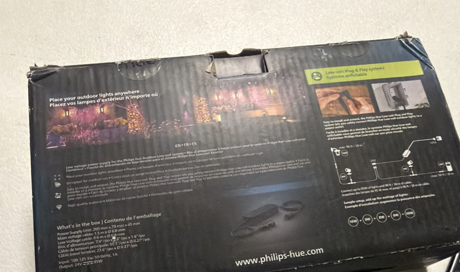Philips Hue 1748830VN 95W Outdoor Power Supply, Sealed