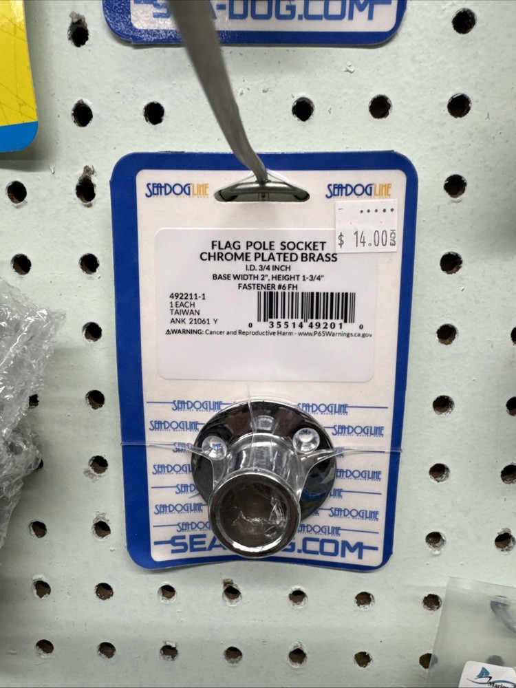 SEADOG LINE #4922111 SOCKET POLE 3/4" BRASS
