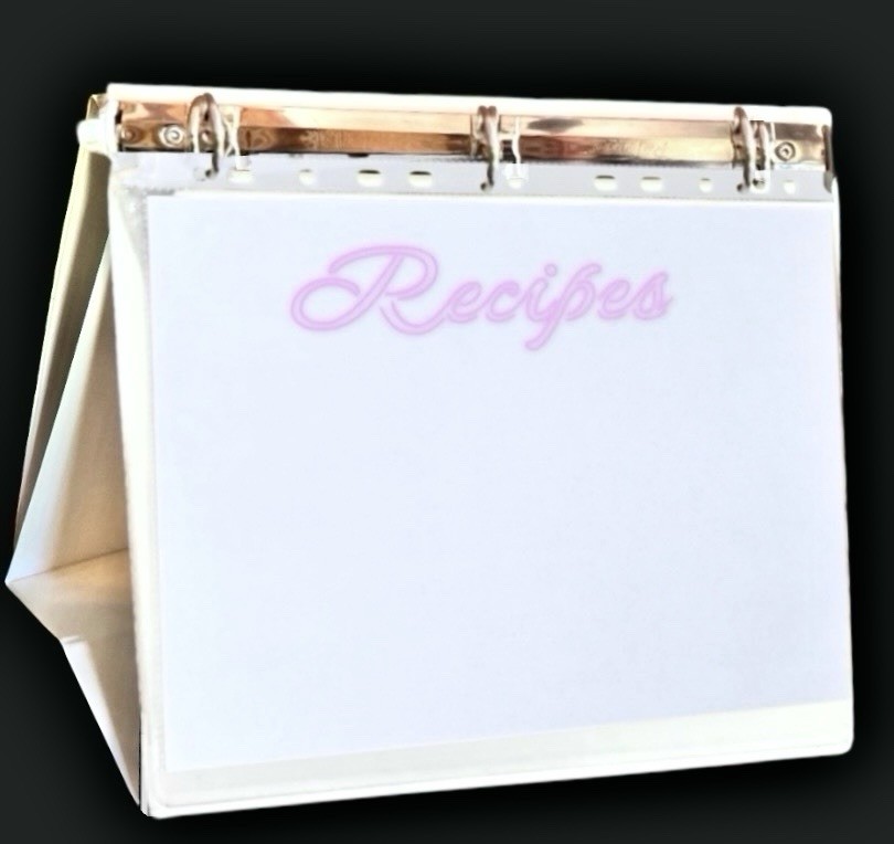 2pk 1” Easel Binders Stand upright : Presentations, Flip Chart, Recipes WHITE