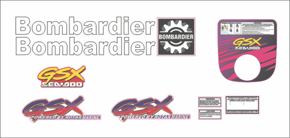 SEADOO GSX 1997 Graphics / Decal / Sticker Kit