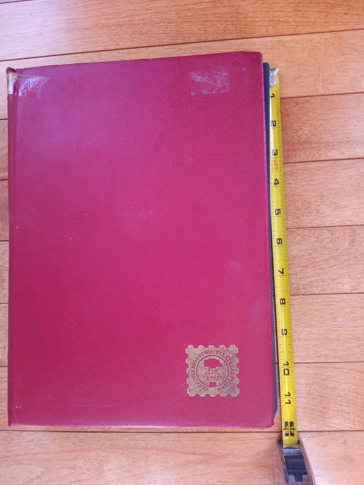 Red Stamp album Stock book Vintage