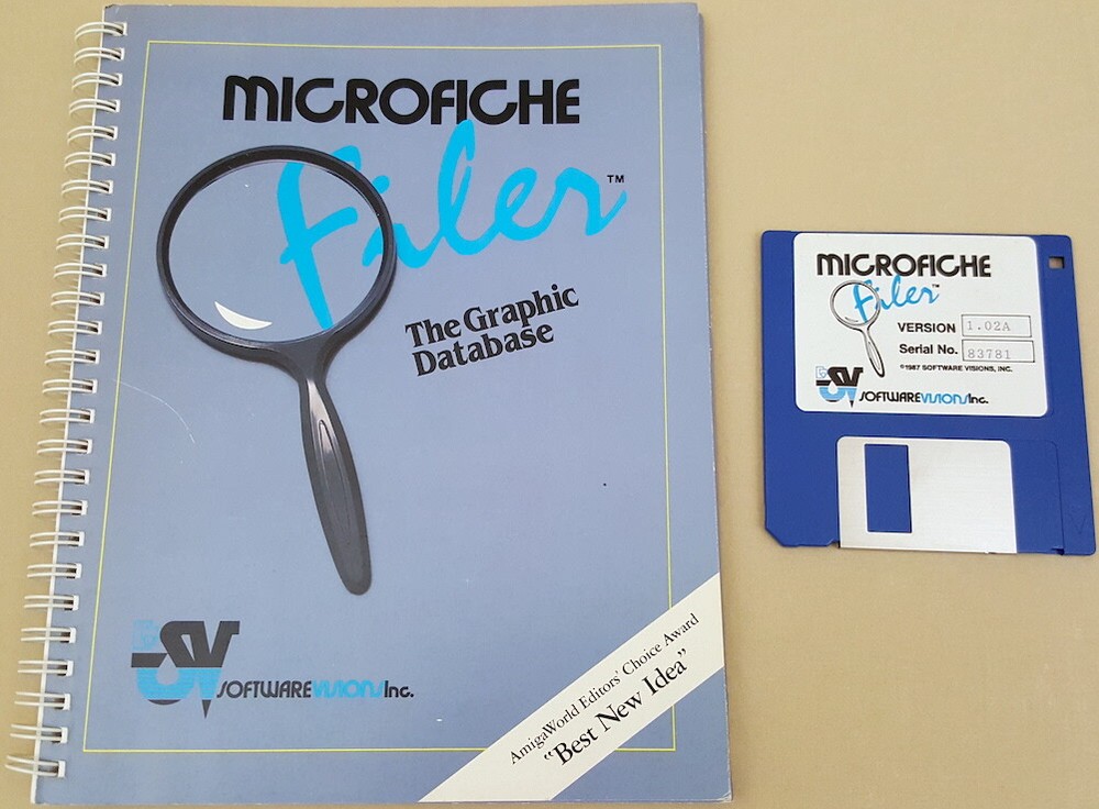 Microfiche Filer v1.02A ©1987 Software Visions Database for Commodore Amiga
