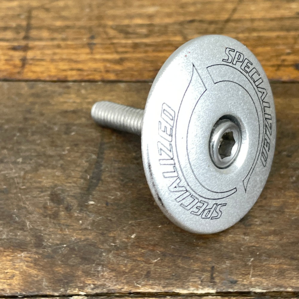 Vintage Specialized Eccentric Headset Top Cap 1.27" 1 1/8 Threadless Silver