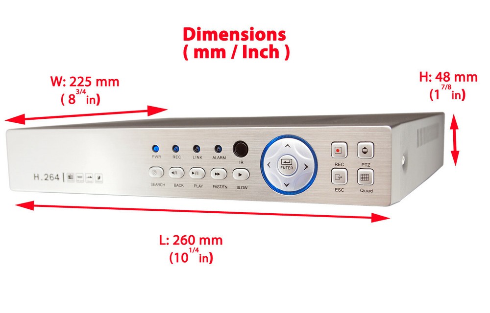 8 Channel 6 Camera Surveillance Security System 2 CCTV Audio Microphone 2TB HDD