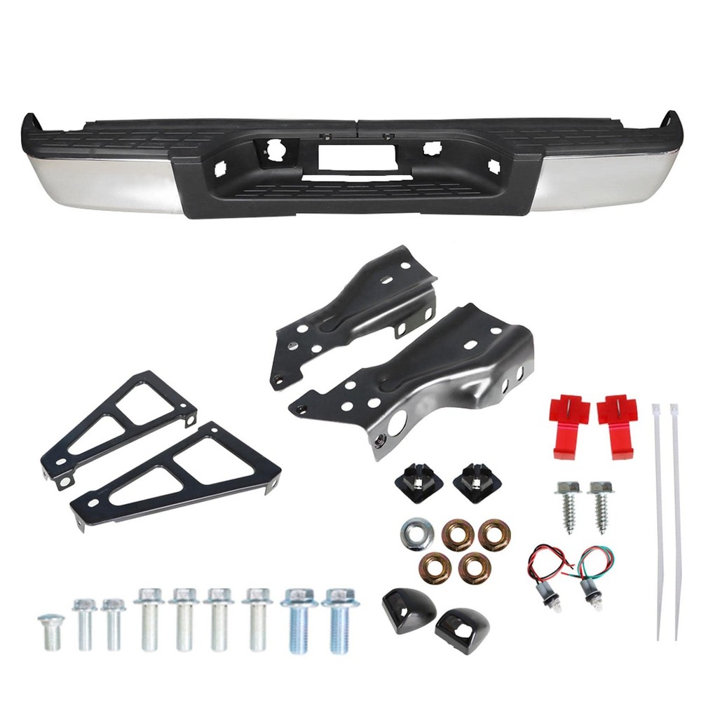 Rear Step Bumper Assembly Kit without Radar Hole Replacement for 2007-2013