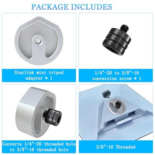 Starlink Mini Mount, Adjustable Pole Clamp Mount for Starlink Mini