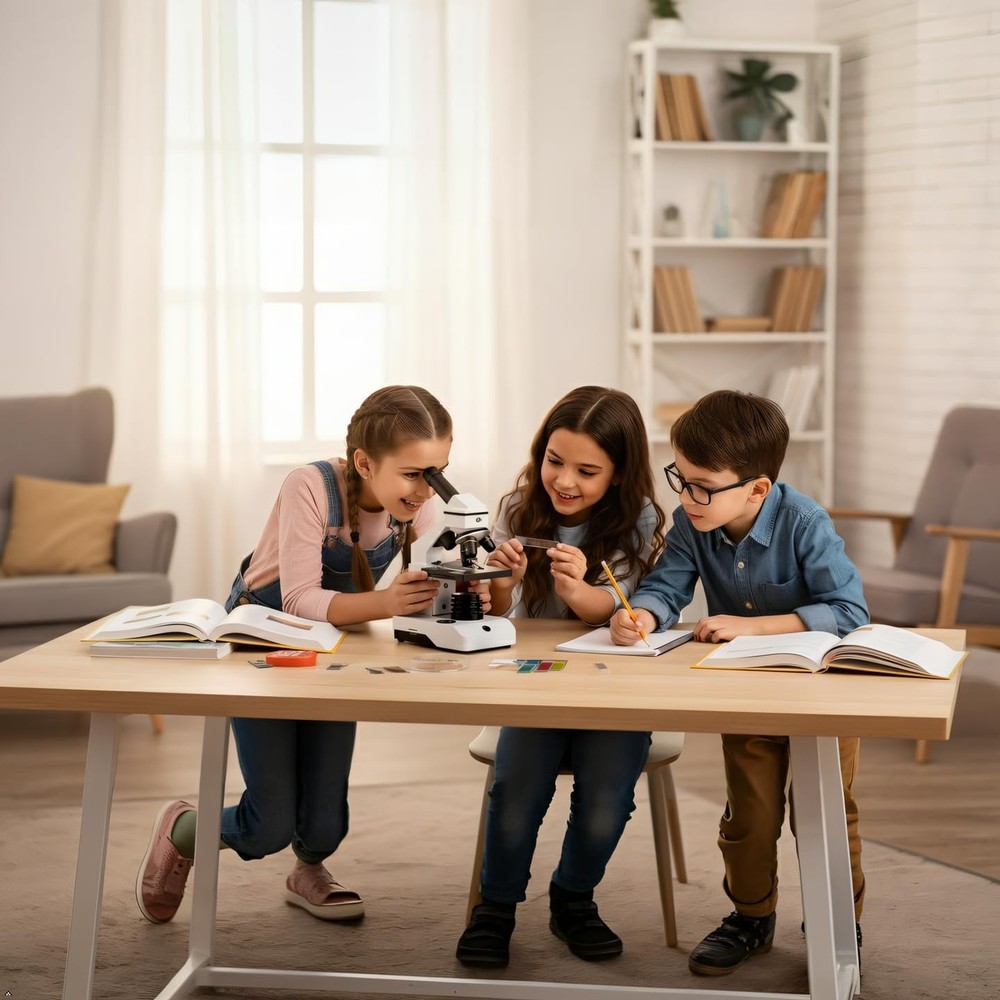 Wevision M2 Dual Power Supply Compound Monocular Microscope 40X-2000X White