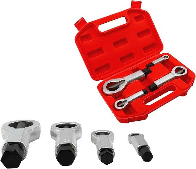 4PCS Nut Splitter Breaker 9-27mm Nut Remover Extractor Adjustable Cracker Tools