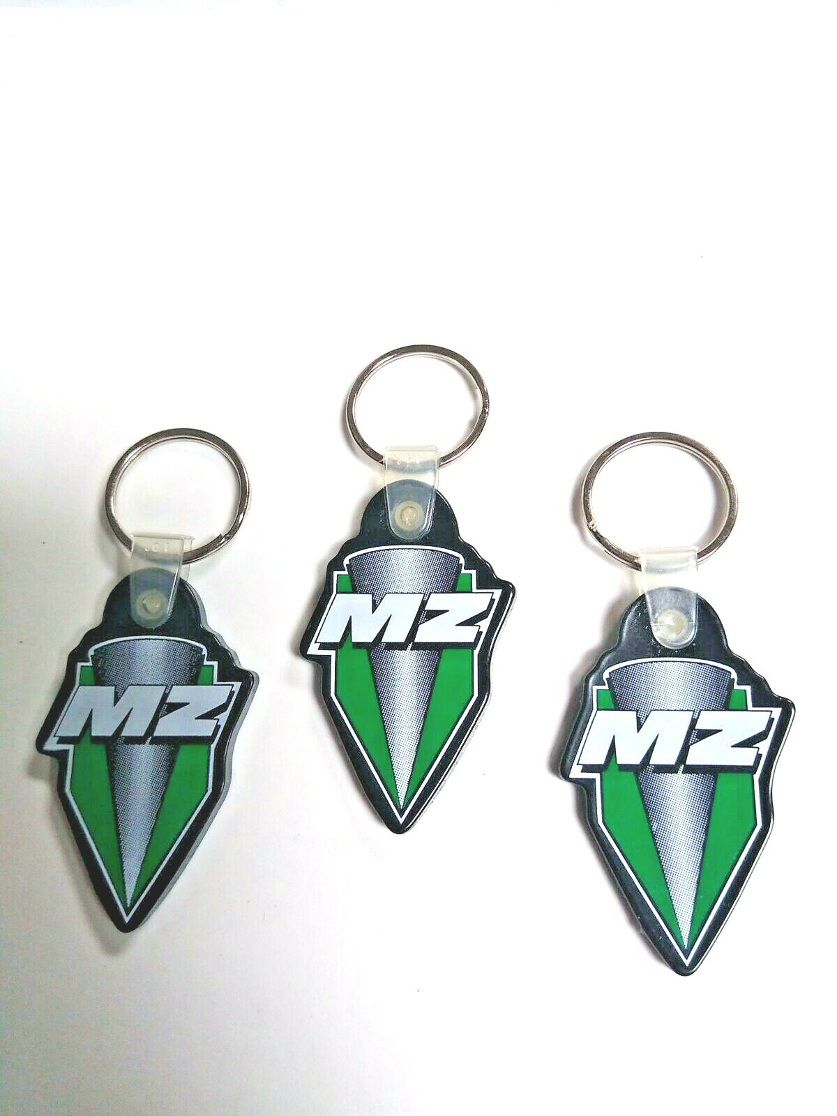 MZ / MUZ MOTORRAD VINTAGE KEYCHAINS (THREE PACK) WITH MZ LOGO.