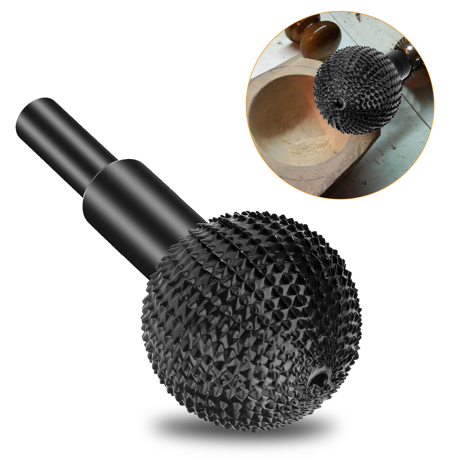 40mm Sphere Rotary Burr Carbon Steel Wood Carving Burrs Ball Grinding Head