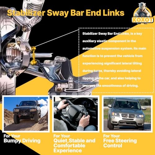 K7274 2Pcs Front Stabilizer Sway Bar Link Compatible With Dodge 2004 K7274 X2