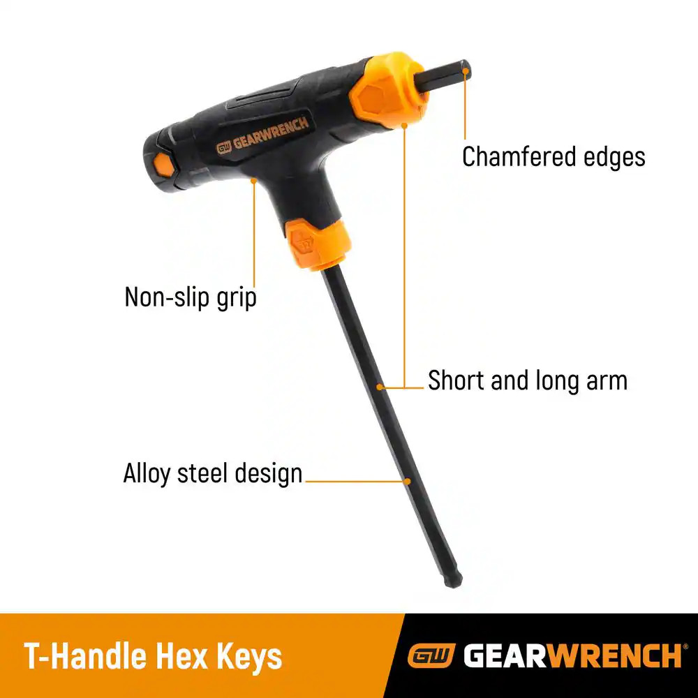 SAE Ball End T-Handle Hex Key Set (7-Piece)