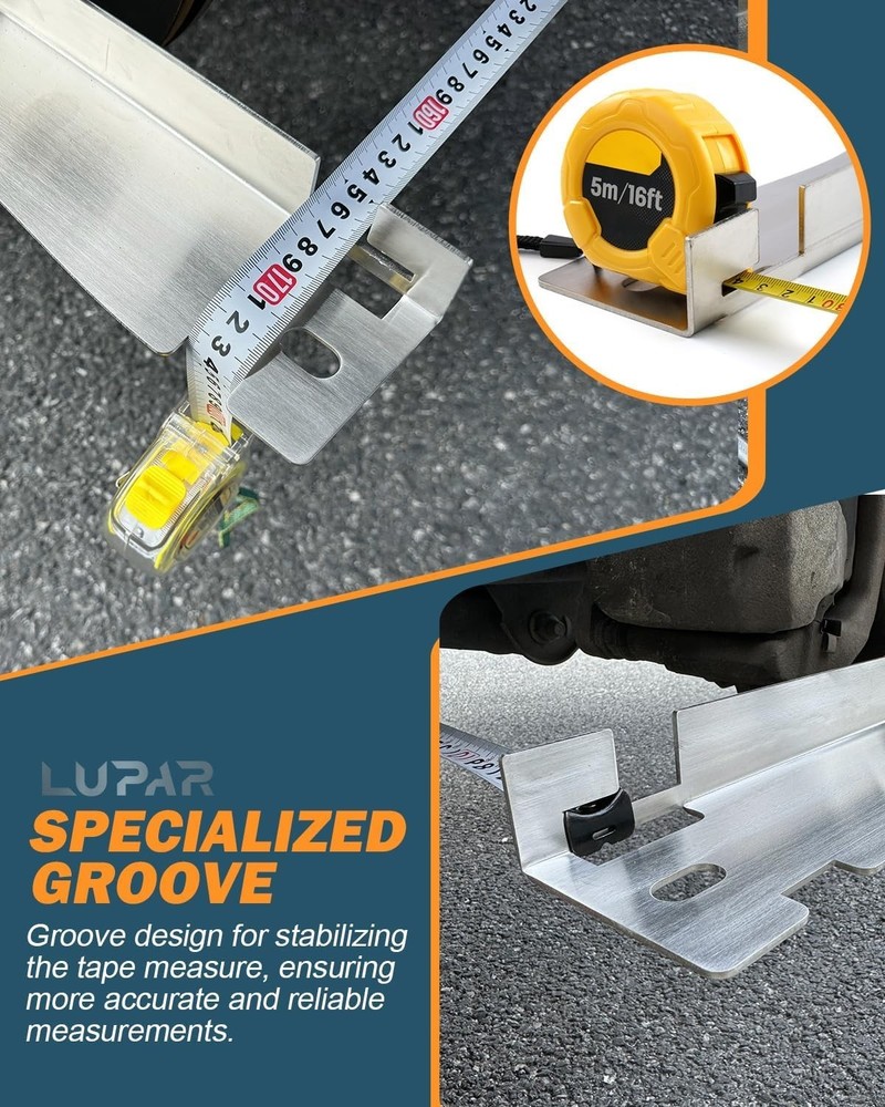 Heavy Duty Toe Alignment Tool Plates Stainless Steel Wheel Alignment Plates Silv