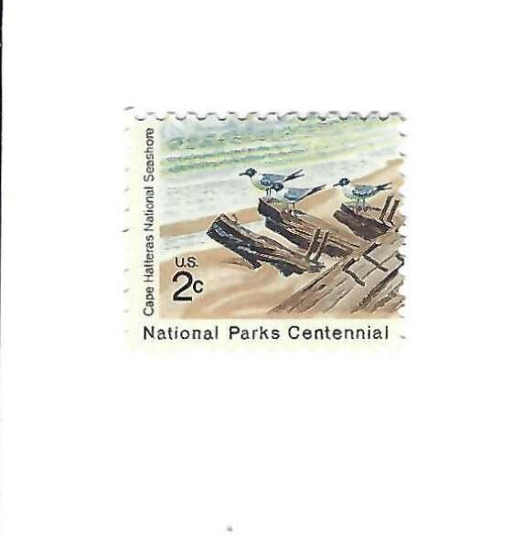 STAMP US SCOTT 1450 "Laughing Gulls on Driftwood" 2 CENT 1972 MNH