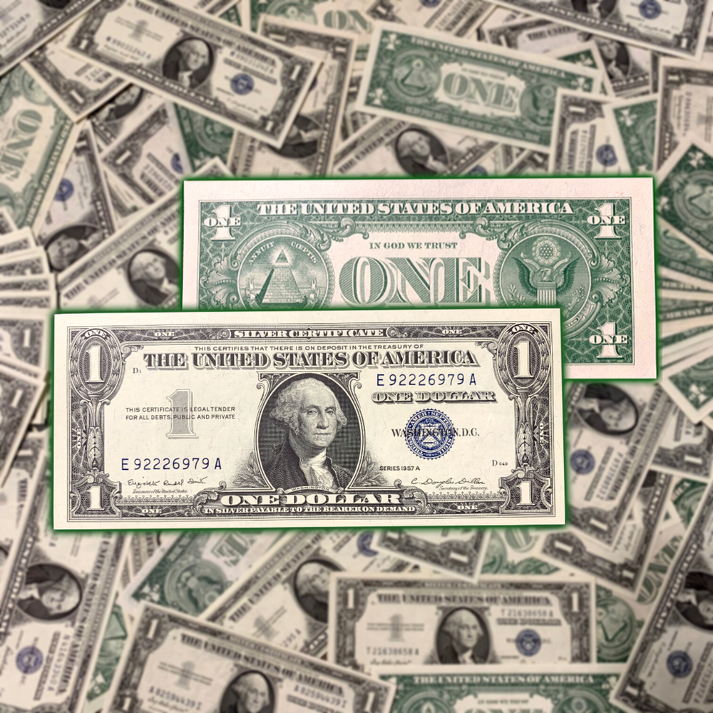 ✯ Lot of 10 Sequential Dollar Blue Silver Certificate Bills CU $1 Consecutive✯