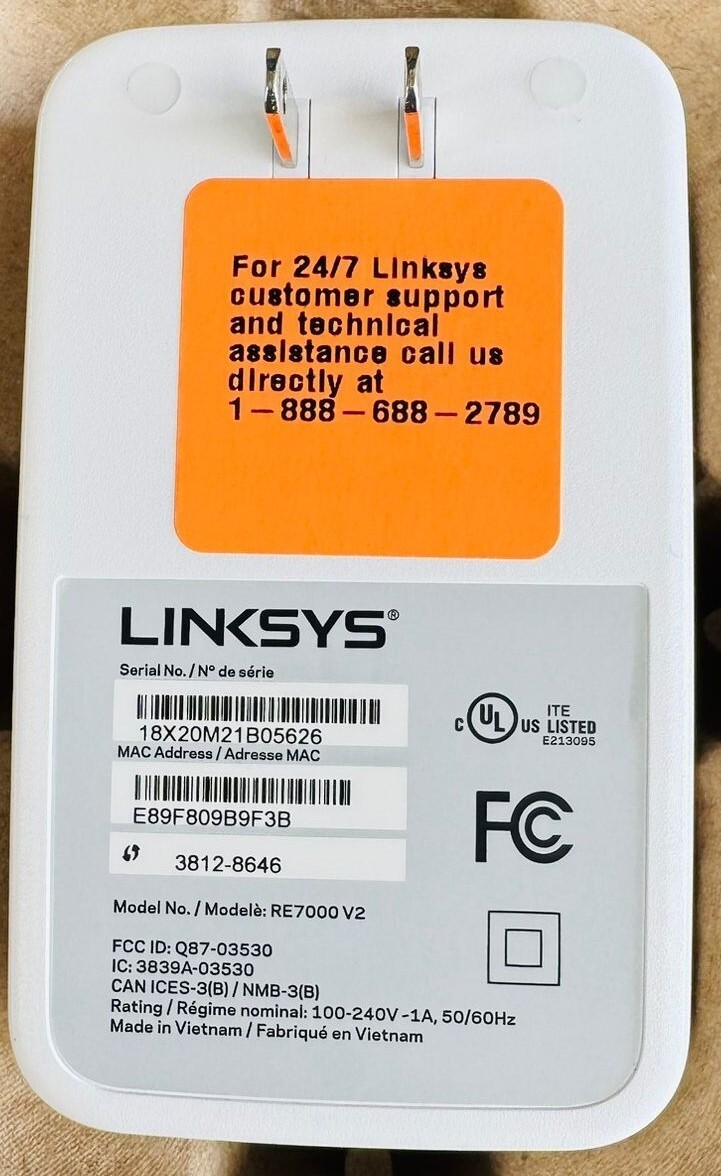 Linksys AC1900 Gigabit Range Extender/WiFi Booster/ Repeater -Max Stream RE7000