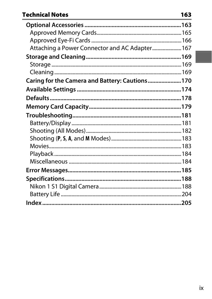 Nikon 1 S1 — Reference Manual User Guide — 229 Pages — Half Size 5.5x8.5