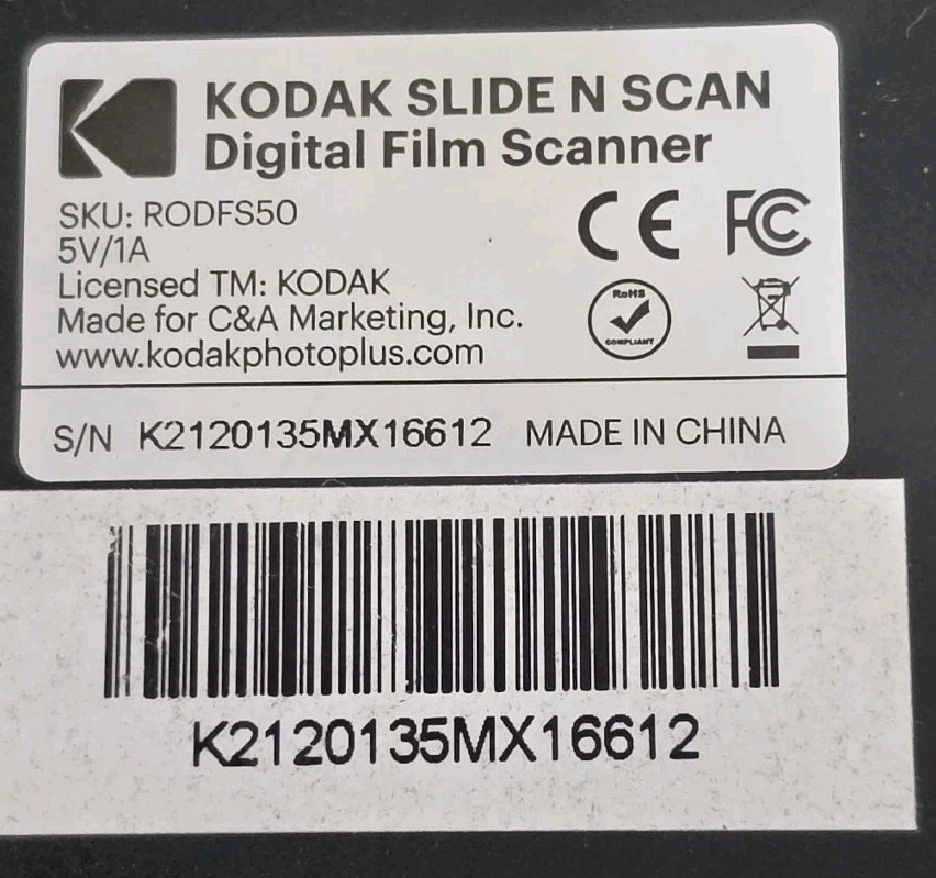Kodak Slide N Scan Film & Negative Scanner LCD Screen E1
