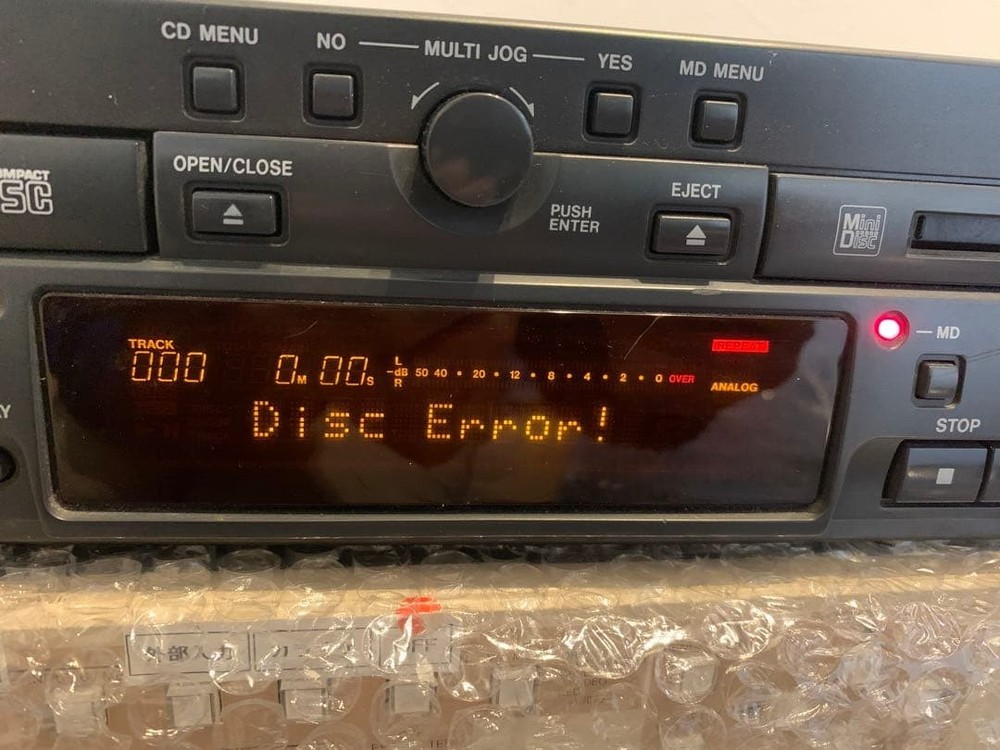 TASCAM MD-CD1 CD Player MD Deck Combination Working CD MD Error For Parts Japan