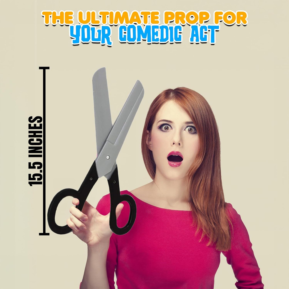 Giant Scissors | Oversized Plastic Scissors | Clown Scissor Prop | Ribbon Cuttin