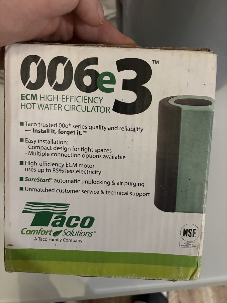 Taco High Efficiency Hot Water Circulator