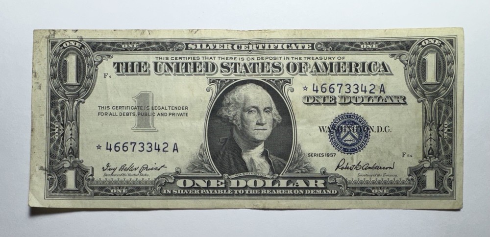 1957 B $1 One Dollar Silver Certificate Star Note