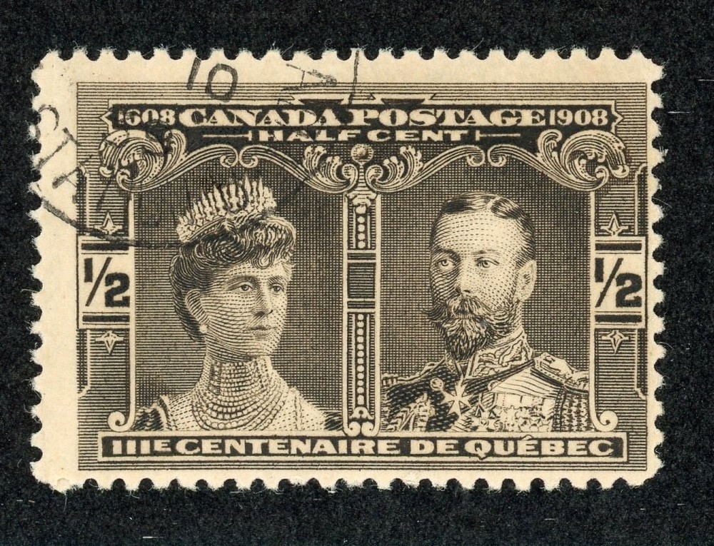Canada  96 U 1908 1/2c black brown (SG188)