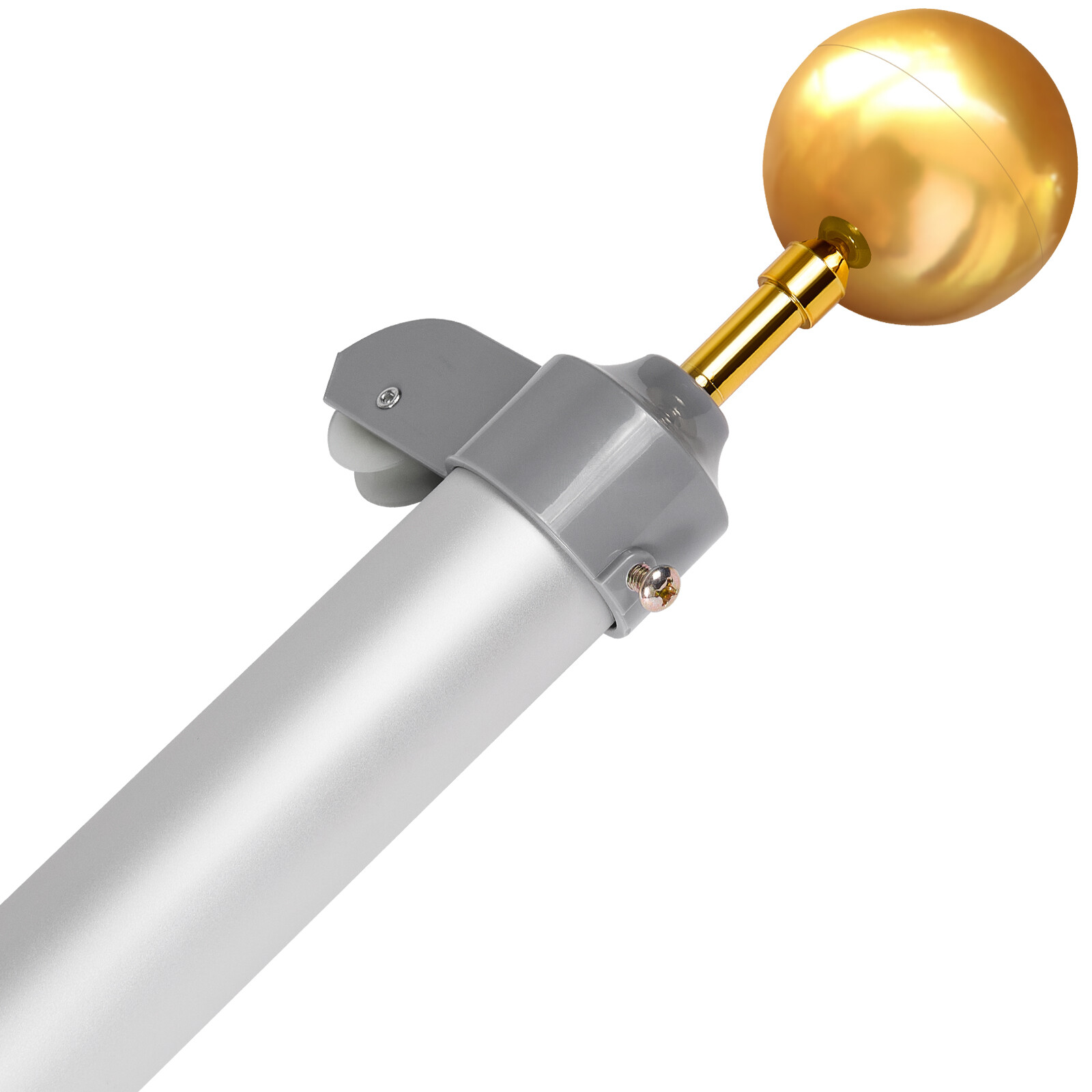 VEVOR 25FT Detachable Flagpole Kit Heavy Duty Aluminum Flag Pole American Silver