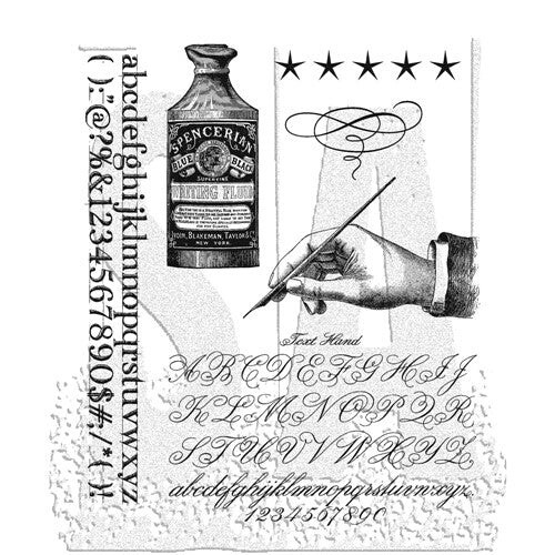Tim Holtz Stampers Anonymous "TYPOGRAPHY" Rubber Cling Stamp Set- CMS188